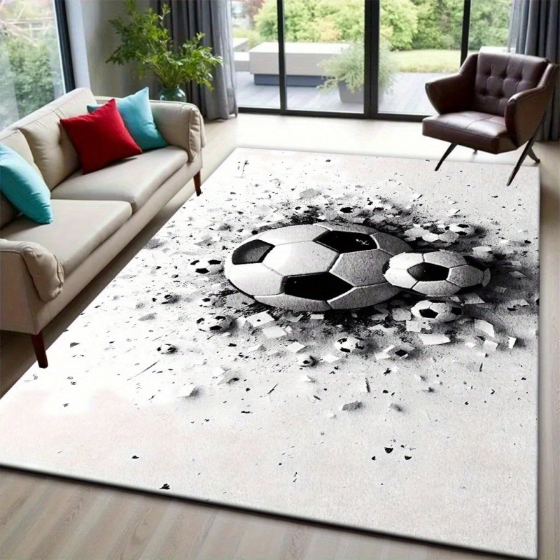 Wholesale Commercial Printing - Broken Soccer Print Large Area Rug