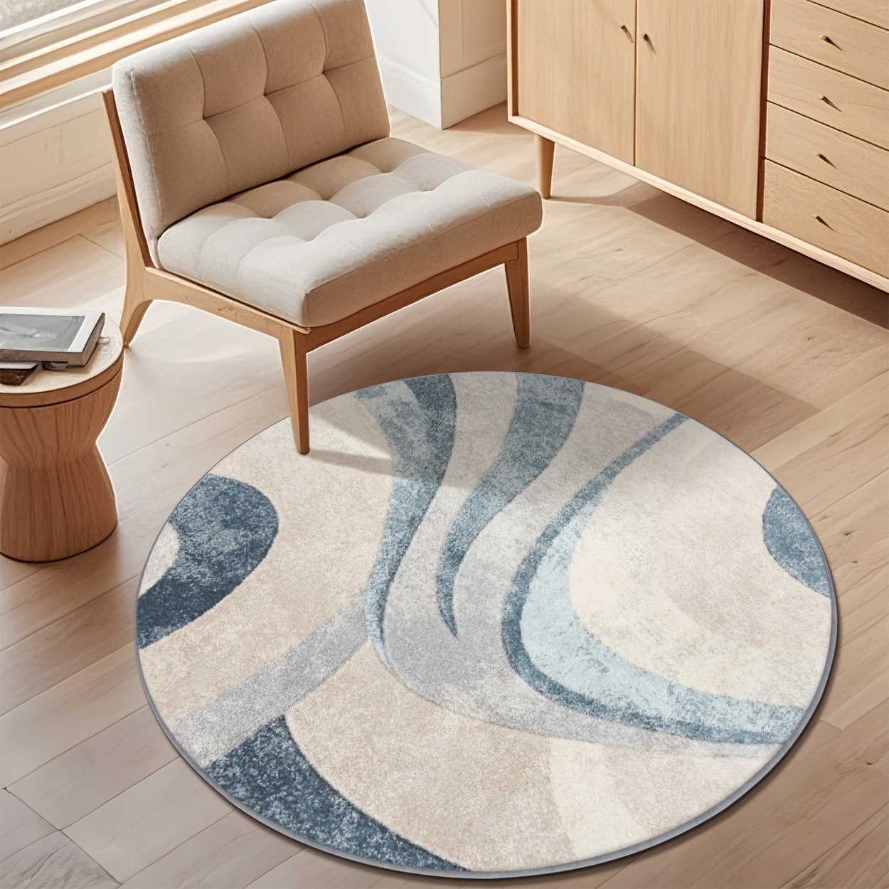 Minimalist Blue Beige Curve Ar - Wholesale Commercial Printing review and price